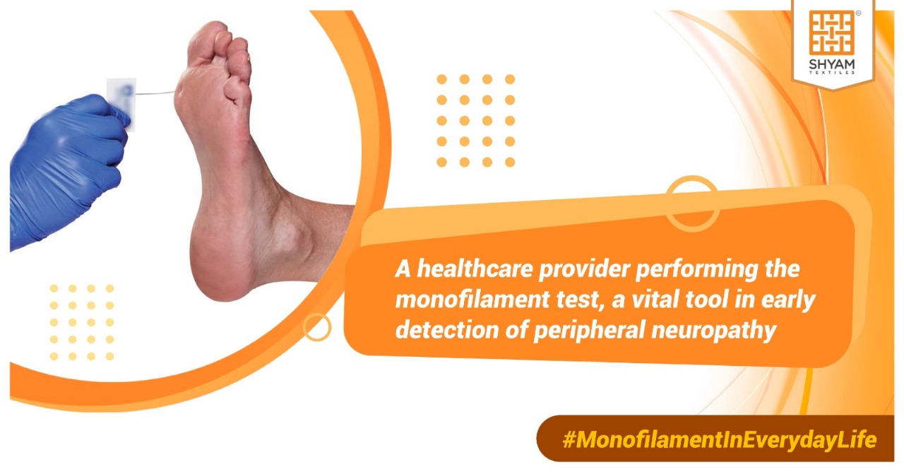 A healthcare provider performing the monofilament test, a vital tool in early detection of peripheral neuropathy.